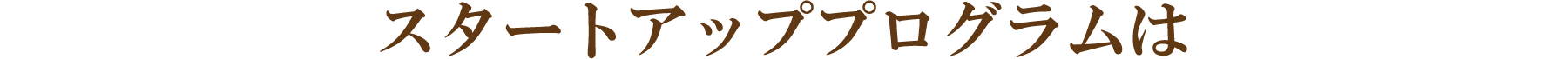 スタートアッププログラムは